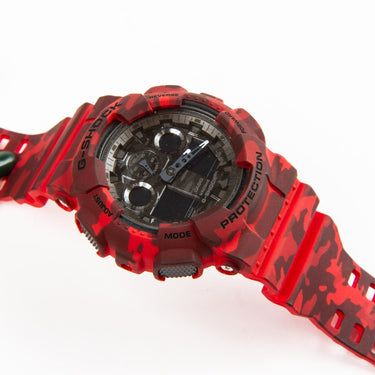 Casio G-Shock GA-100CM-4AER-GA-100CM-4AER-RED-One Size-SUEDE Store